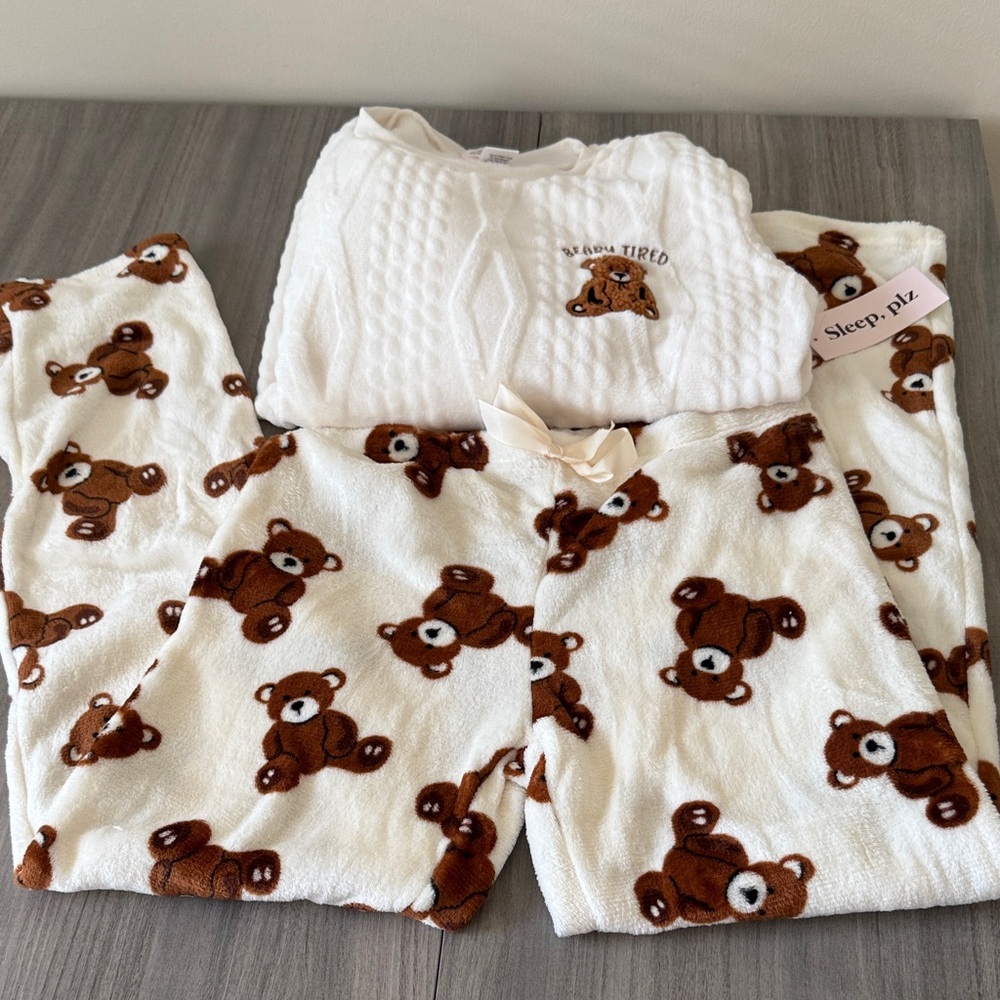 White and Brown Bear Pajamas